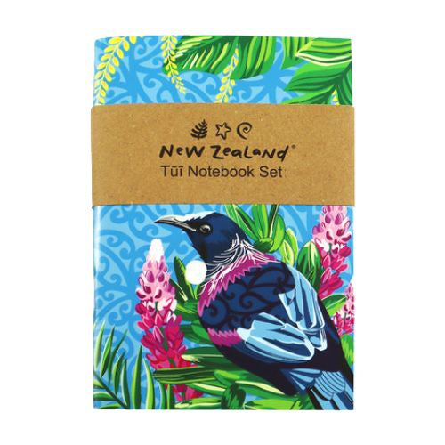 NZ Tūī Floral Notebook - 2pc