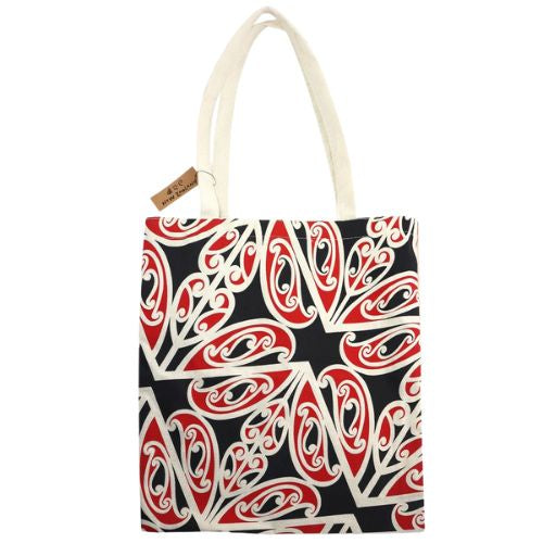 NZ Māori Design Cotton Tote Bag