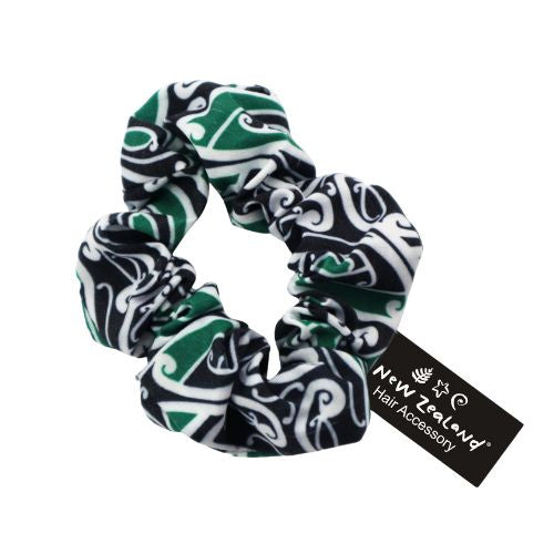 Māori Design Hair Scrunchie - Green