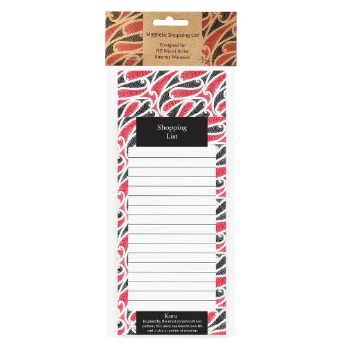NZ Māori Design Magnetic Shopping List