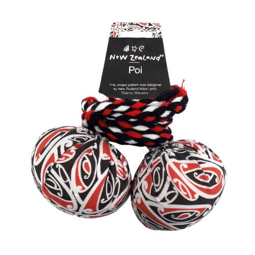 Māori Design Poi Game - Red