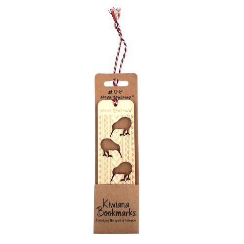 NZ Kiwi Wooden Bookmark