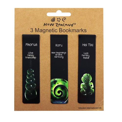 NZ Pounamu Magnetic Bookmark 3pc