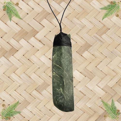NZ Greenstone Toki Pendant - 137mm