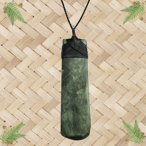 NZ Greenstone Toki Pendant - 134mm