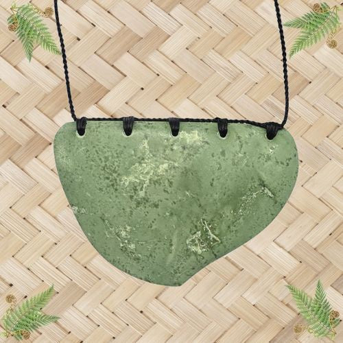 NZ Greenstone Breastplate Pendant - Arahura Kokopu - 125mm