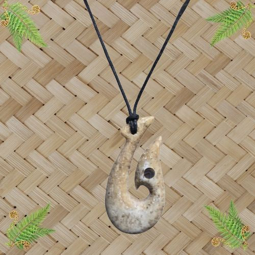 Whale Bone Hook Pendant - 55mm