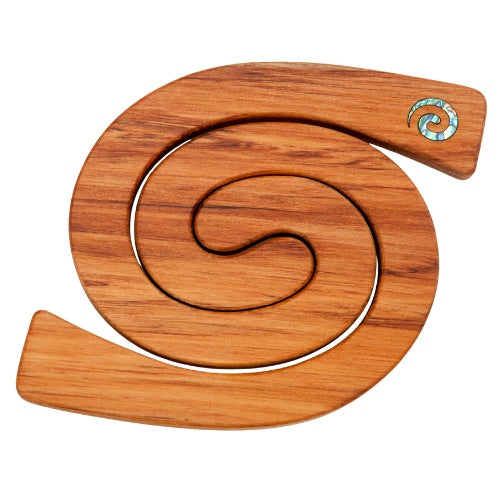 Rimu 2 in 1 Tablemat with Paua Inlay - Koru