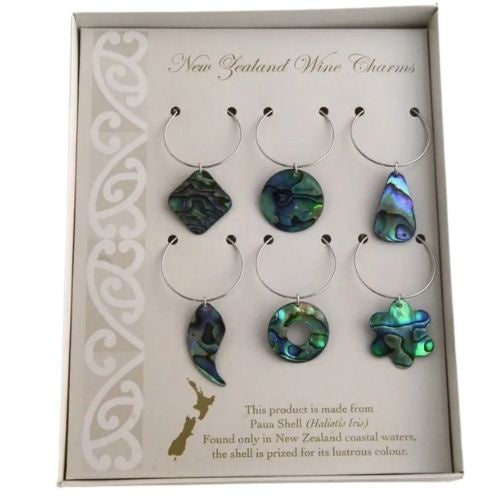 Paua Freeform Wine Charms