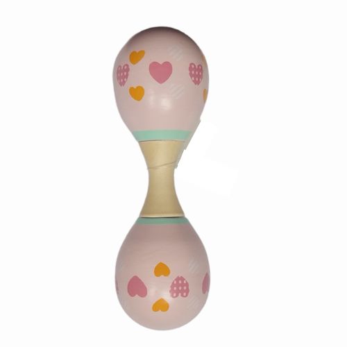 Wooden Maracas Rattle - Pastel