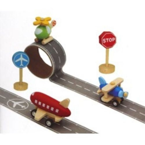 Wooden PB Plane with Tape Runway