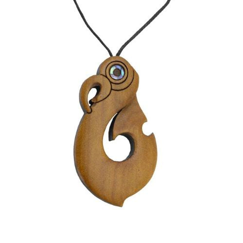 Carved Kauri Hook Pendant
