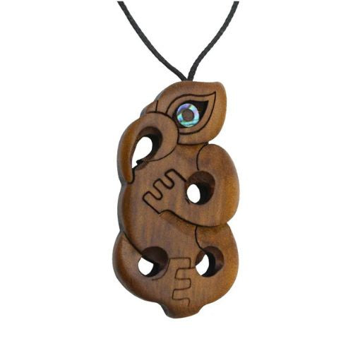 Carved Kauri Manaia Pendant