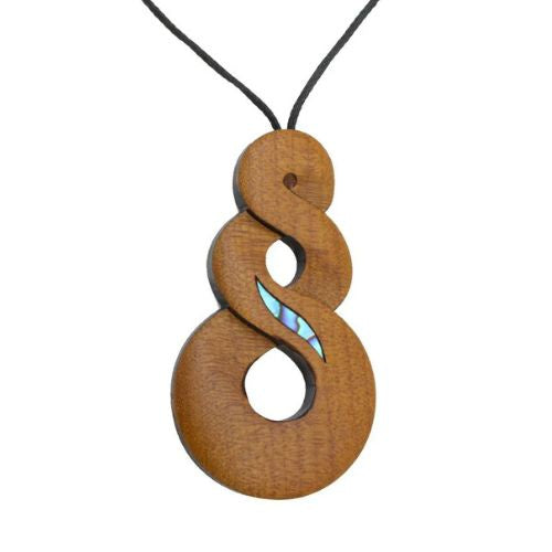 Carved Kauri Twist Pendant