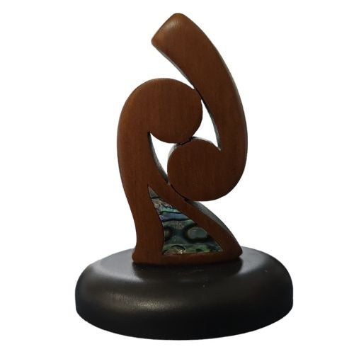 Carved Kauri Standing Koru - Small