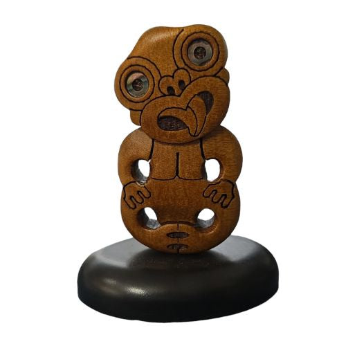 Carved Kauri Standing Tiki - Small
