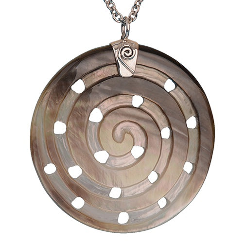 Mother of Pearl Koru Closed Pendant