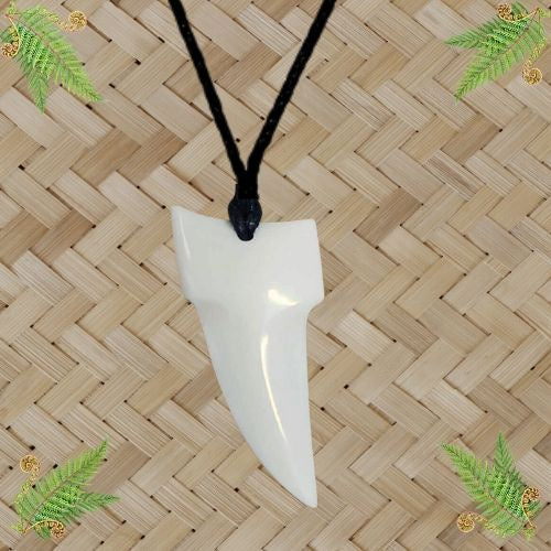 Shark Tooth Bone Pendant - 38mm