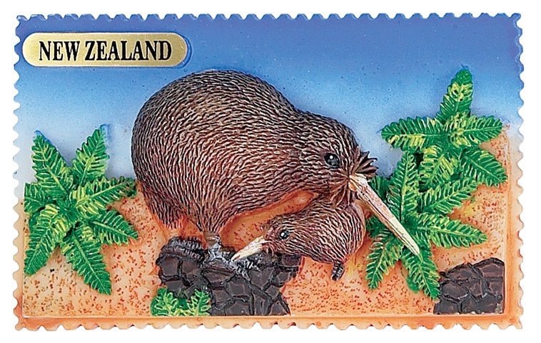 Magnet - Kiwi & Chick NZ Stamp