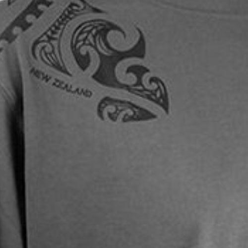 Adults Tattoo Shoulder Tee - Charcoal