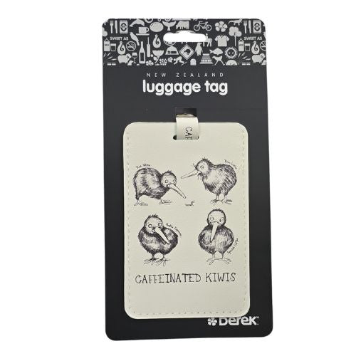 Caffeinated Kiwis Luggage Tag