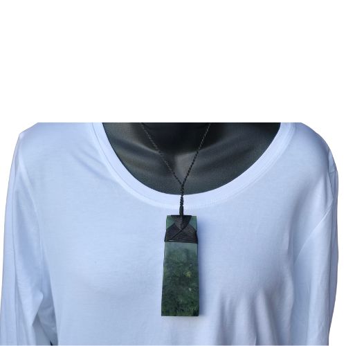 NZ Greenstone Curve Toki Pendant - 110mm