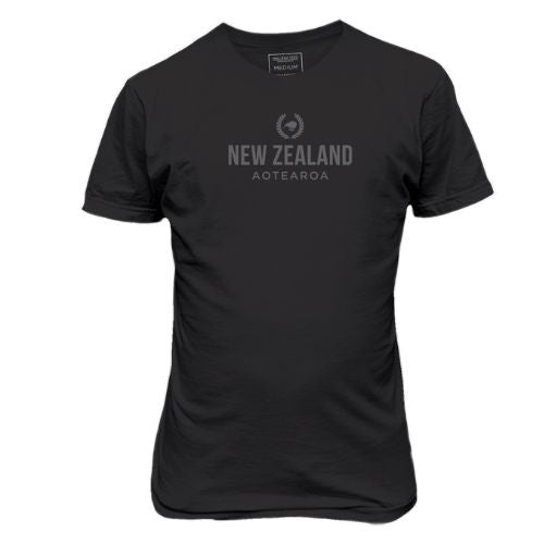 Adult NZ Aotearoa Tee - Black