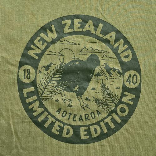 Adults NZ Kiwi Tee - Khaki