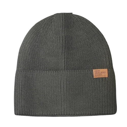 Adult Kiwi Icons Ribbed Knit Beanie - Olive