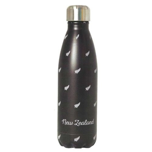 Black White Small Fern Drink Bottle