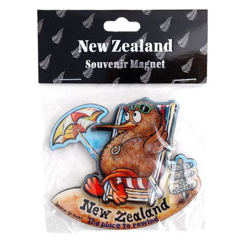 Kiwi On Beach Magnet