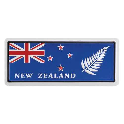 NZ Flag White Fern Rubber Magnet