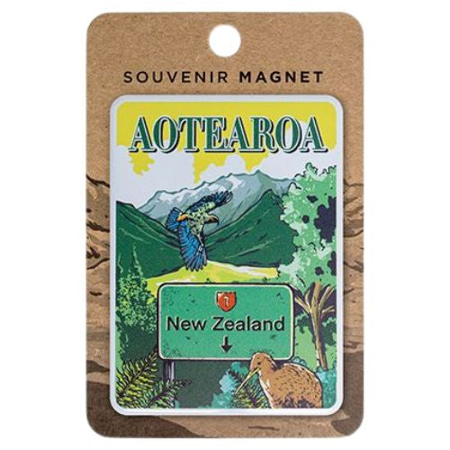 NZ Aotearoa SH1 Retro Magnet