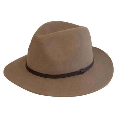 Wool Felt Hat - Light Brown - Small