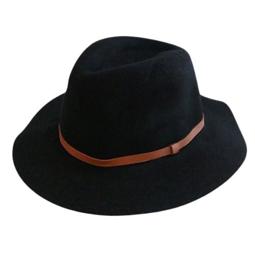 Wool Felt Hat - Black - Small