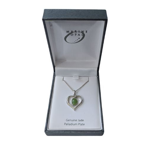 Jade Oval Heart Pendant