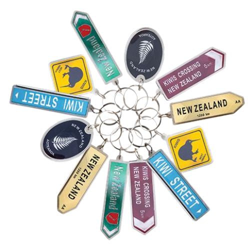 NZ Signs Acrylic Foil Keyring - 12pc