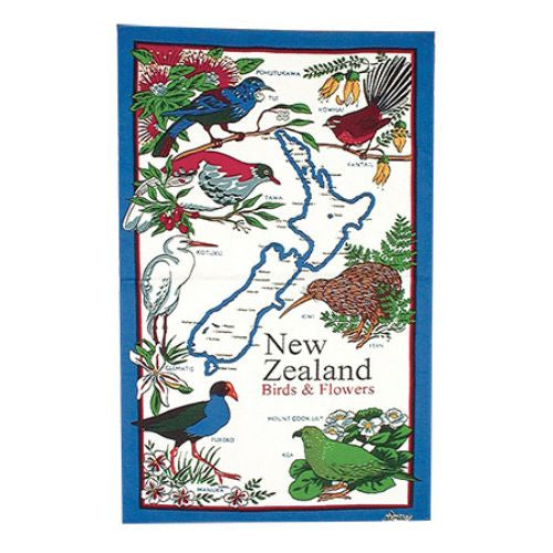 Birds & Flowers Tea Towel