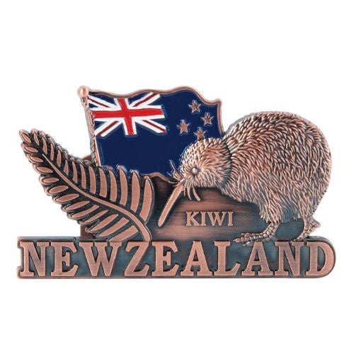 Kiwi Flag Fern Card Holder - Copper