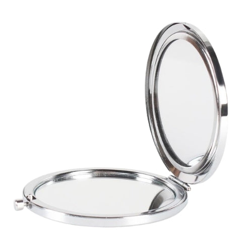 Paua Black Round Compact Mirror