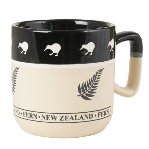 Fern Stoneware Mug - Black