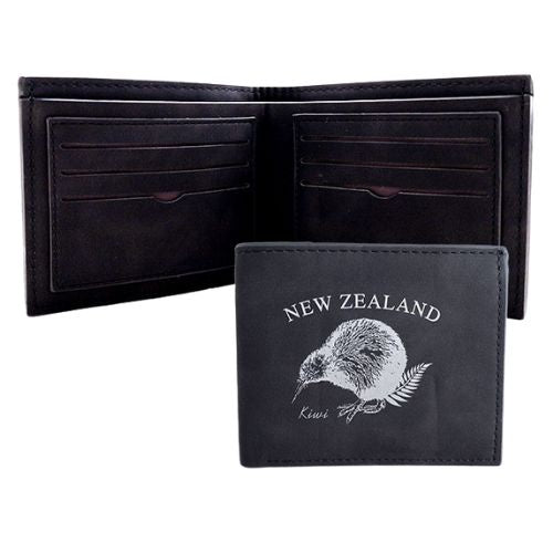 Mens NZ Kiwi Black Wallet