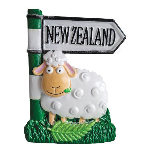 Sheep New Zealand Sign Magnet