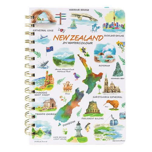 NZ in Watercolour A5 Notebook