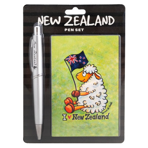 Sheep Flag Notebook & Pen Set Green