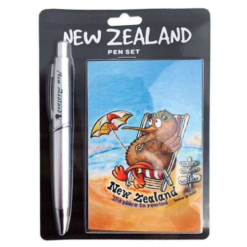 Kiwi On Beach Notebook Pen & Set