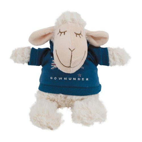 Sheep Sitting with Navy Hoodie - 19cm