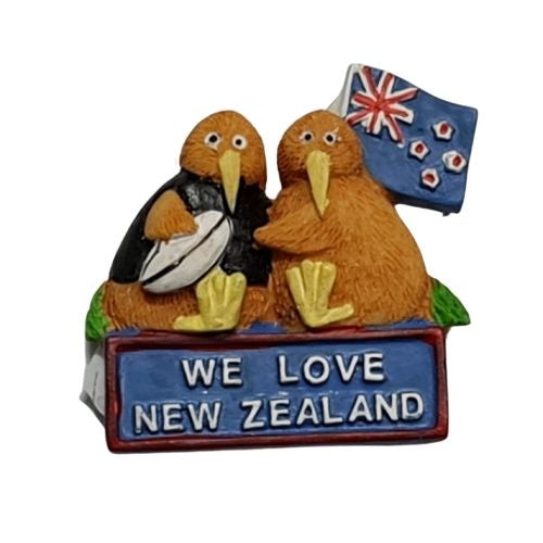 Kiwis We Love New Zealand Magnet