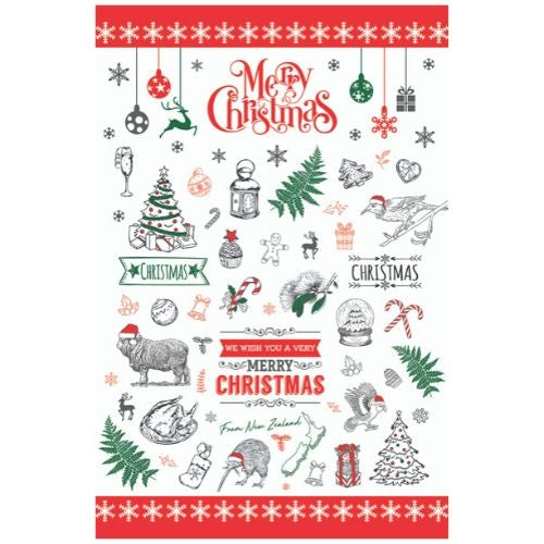 Kitchen Style Christmas Tea Towel