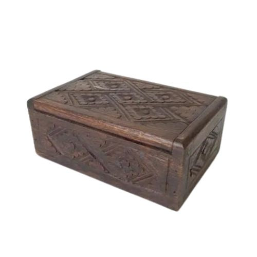 Mila Carved Wooden Box - Medium